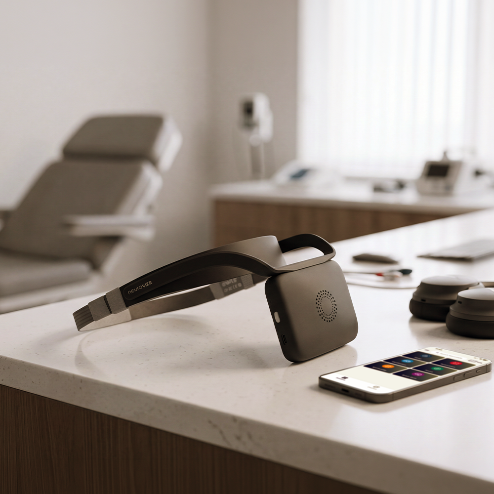 The Original – flagship NeuroVizr light and sound device in Space Grey